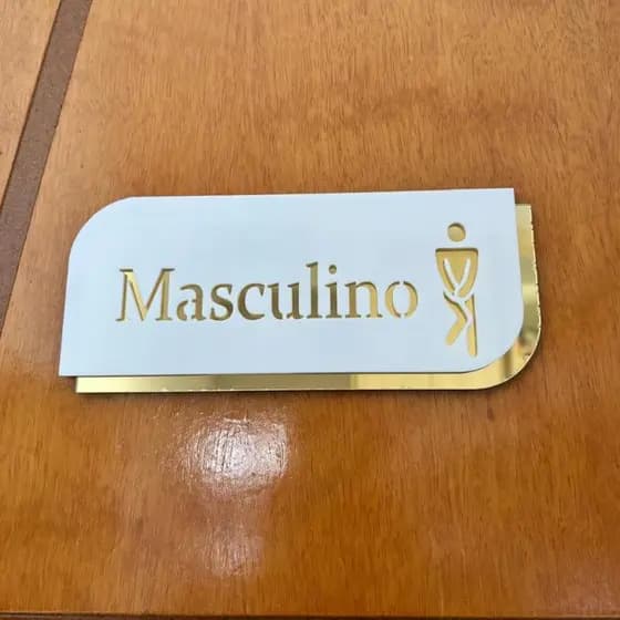 Placa Para banheiro - Placa decorativa para banheiro - placa de sinalização - Plaquinha em acrílico