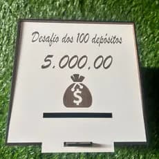 Cofre Desafio dos 100 depósitos - 5 MIL EM UM ANO