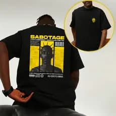 Camiseta Oversized Masculina Streetwear Sabotage SM