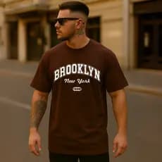Camiseta Oversized Streetwear Brooklyn Academia