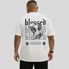 Camiseta Oversized Streetwear Unissex Blessed