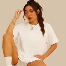 Camiseta Oversized Streetwear Feminina Lisa