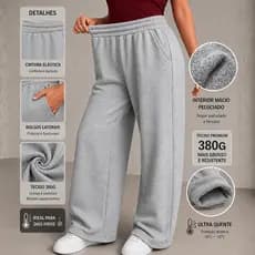 Calça Moletom Baggy Unissex Algodão Streetwear Premium Oversized