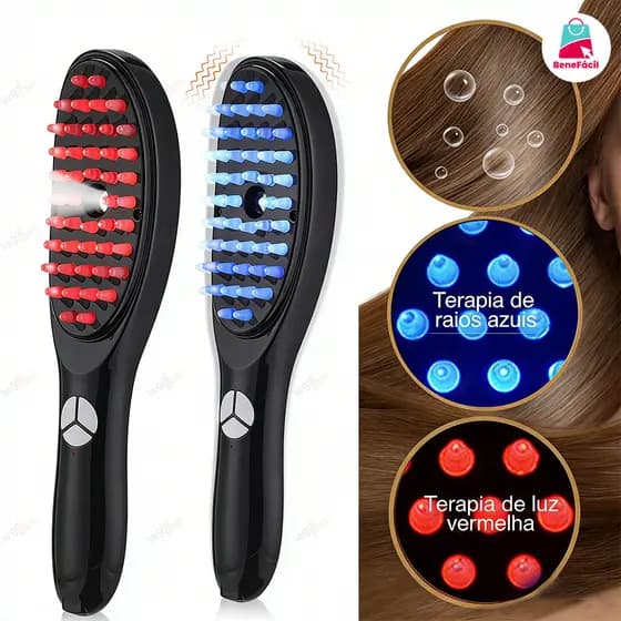 Massageador Capilar com Terapia de Luz Laser 4 em 1 – Antiqueda e Revitalização dos Fios
