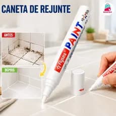Preenchedor de Rejunte Permanente Antimofo - Caneta Impermeável Branca para Banheiro e Cozinha