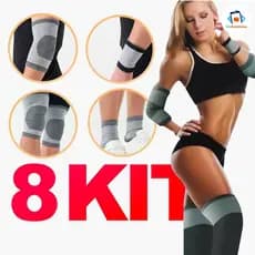 Kit de fitness 8 em 1, protetor de equipamentos esportivos, joelheiras, cotoveleiras, tornozelos, almofadas de pulso