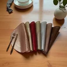 Kit 4 ou 6 ou 12 jogo americano Tapete De Mesa Posta Redondo Design Elegante Impermeável