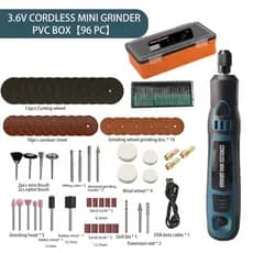 Kit 96 peças Mini Esmerilhadeira Sem Fio Conjunto De Elétrica Polidora Kit De Perfuratriz