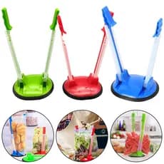 Suporte De Saco Ziplock Ajustável Para Sacos De Freezer De Plástico Mãos Baggy Rack Galão Titular