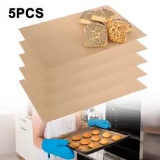 Bandeja De Cozimento De Lonas De Alta Temperatura , 5 Peças , Antiaderente , Pão , Bolo , Forno , Assadeira , Transferên