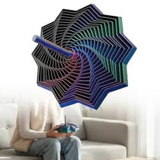 Impressão 3D Expandida Sensorial Fidget Star Modelo Ilusão Visual Hexágono Giratório Espiral Ornamentos Presente Para Al