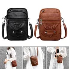 Novo Multifuncional Macio Pequena Bolsa De Ombro Para Mulheres Vintage Crossbody Celular