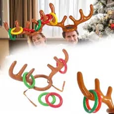 Inflável Natal Rena Antler Chapéu Anel Veado Balão Jogos De Festa De Engraçado Ano Novo Presentes