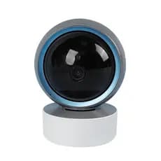 Câmera Robô Inteligente 1080P WiFi visão noturna detecção de movimento, rotação 360° controle por voz slot SD para casa