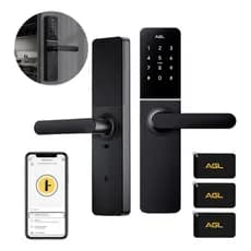 Fechadura Digital WiFi Agl H20 App Senha Tag Abnt Eletronica Black