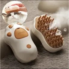 Escova Vapor de Pet Elétrica 3 Em 1, cães e gatos ! Massagem e Tira Pelos.