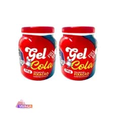 Kit 2 Gel Cola Modelador para Cabelos 1kg Fixação e Modelagem Surpreendente