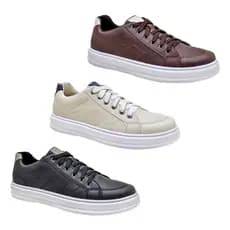 KIT 3 Pares - Tenis Casual Confortável P/ o Dia a Dia