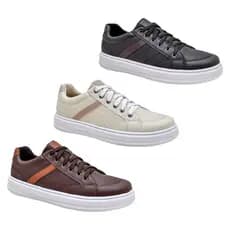 KIT 3 Pares - Tenis Casual Max Ideal Para o Dia a Dia