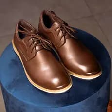 Sapato Masculino Casual Derby Oxford Casual Confortável Preto Marrom Elegante Trabalho Uso Diario