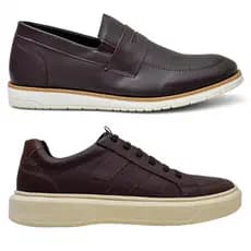 Kit Mocassim Masculino e Sapatênis Casual Confortável