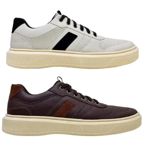 Kit 2 Sapatênis Masculino Casual Bkarellus Uso Diário