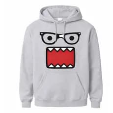 Moletom Canguru Capote Bolso Inverno Unissex Domo Kun Nerd Casual Meme NHK Kawaii Entrega Rápida