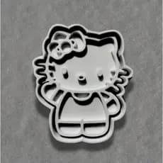 Cortador e Marcador de Biscoitos Cookie e Massa Hello Kitty Desenho Divertido Crianças para Festas