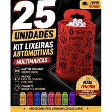 Lixeira Automotiva Multimarcas Organizador Carro 25 Unidades