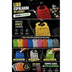 Lixeira Automotiva Multimarcas Organizador Carro 10 Unidades