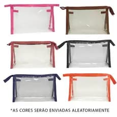 nescessaire trasparente cores variadas