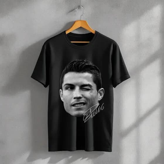 Camiseta Algodão Cr7 Português Futebol Robozão Blusa Masculina Cristiano Ronaldo Unissex