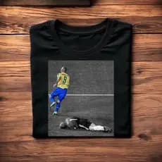 Camiseta Algodão Penta Copa Brasil Futebol Soccer Ronaldo Fenômeno Blusa Masculina  Unissex