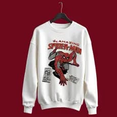 Moletom Careca Spider Men Inverno Blusa de Frio Masculino Flanelado Quente Homem Aranha Herói