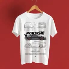 Camiseta Carro Tuning Corrida Moda Masculina Blusa Unissex Verão Roupa gola Redonda Algodão