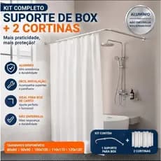 Suporte para Box de Banheiro Aluminio Reforçado  Resistente