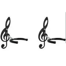 2 Suportes ..PRETOS.. Violão Parede, Guitarra, Baixo, Cavaquinho,Viola Ukulele