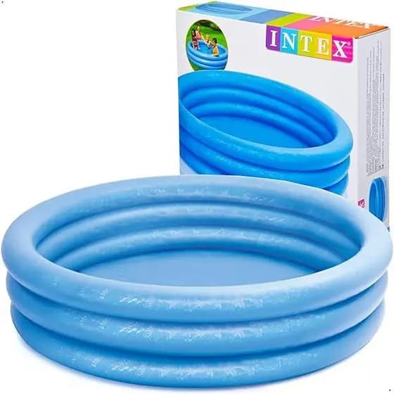 Piscina infatil Inflável Redonda Azul Cristal 581L Vinil Intex - Banheira inflavel
