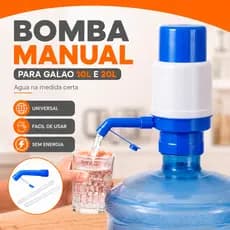 Bomba Para Galão De Água Garrafão Bebedouro Manual Universal 10/20l Dispensador