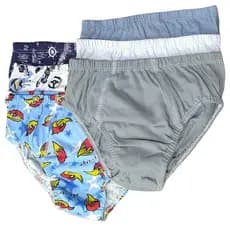 Kit 6 Cuecas Slip infantil Lisa e Estampas Divertidas Cores Sortidas Tampinha