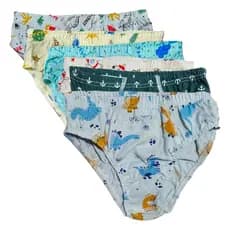 Kit 6 Cuecas Slip infantil Algodão Cores Sortidas Kell Kids