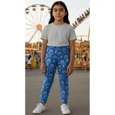 Kit 2 Legging Infantil Criança Feminino Calça Leg Inverno Coton Estampada Menina Juvenil Confortável