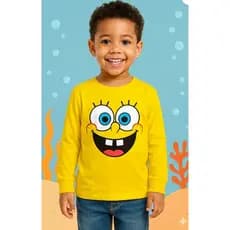 Blusa Bob Esponja Infantil Camiseta Masculino Inverno Verão 2 ao 12