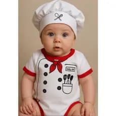 Body Tematico De Cozinheiro Baby Chef Master Chef Mesversario