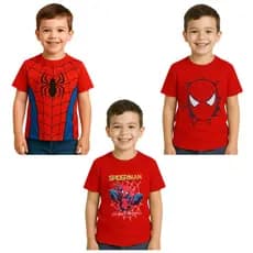 Camiseta Homem Aranha Infantil Manga Curta Homem Aranha Infantil Camiseta Masculina Homem Aranha Verão 2 ao 12