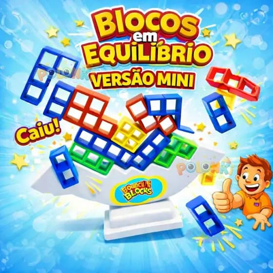 Brinquedo Infantil Torre Equilíbrio Tetris Jogo Educativo Mesa Tabuleiro Blocos Empilhamento Criança