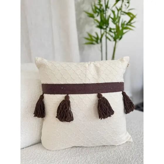 Capa Almofada Boho Algodão Artesanal Decoração  45X45