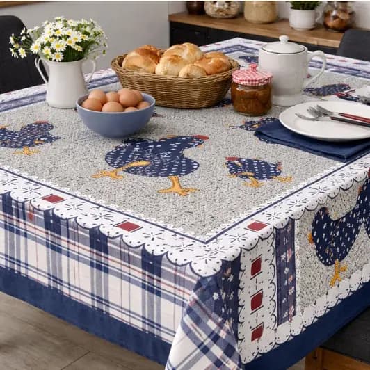 Toalha Plástica de Mesa Térmica de 4 e 6 lugares / 1,40m x 1,40 e / 2,20 x 1,40m