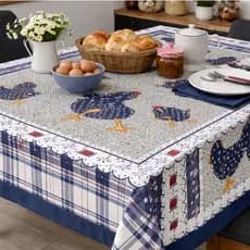 Toalha Plástica de Mesa Térmica de 4 e 6 lugares / 1,40m x 1,40 e / 2,20 x 1,40m