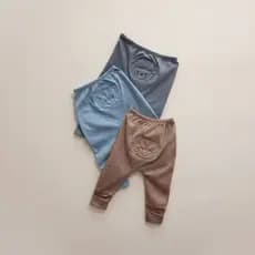 KIT MIJAO Bebe menina calça bebe menino culote VIRA PE SUEDINE BORDADO EDBaby - Kit com 2 ou Kit com 4